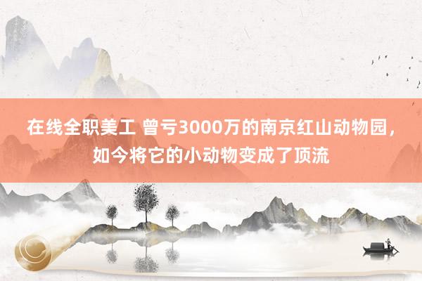 在线全职美工 曾亏3000万的南京红山动物园，如今将它的小动物变成了顶流