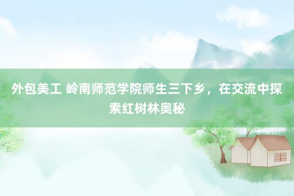 外包美工 岭南师范学院师生三下乡，在交流中探索红树林奥秘