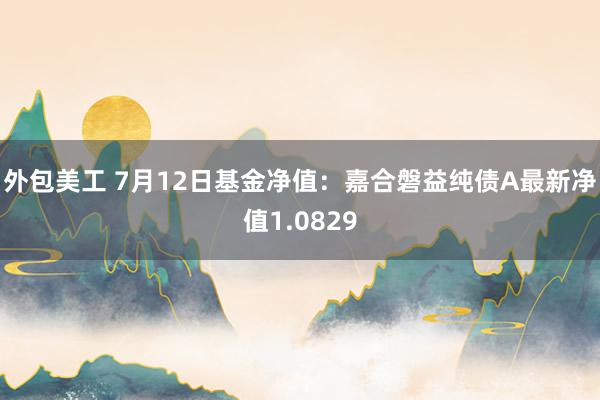 外包美工 7月12日基金净值：嘉合磐益纯债A最新净值1.0829