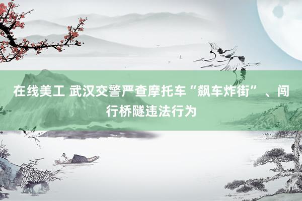 在线美工 武汉交警严查摩托车“飙车炸街” 、闯行桥隧违法行为